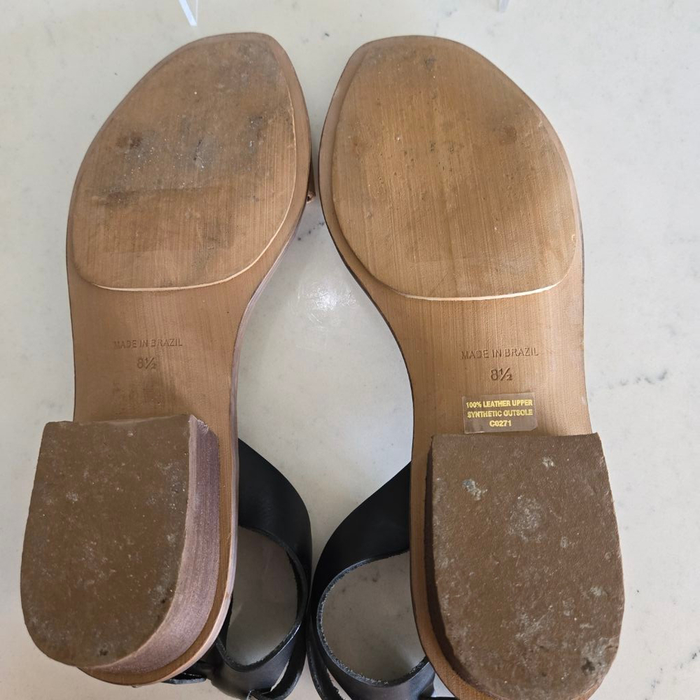 Women's Madewell Sandals Size 8.5 Tan and Black Stacked Color - Picture 11 of 14